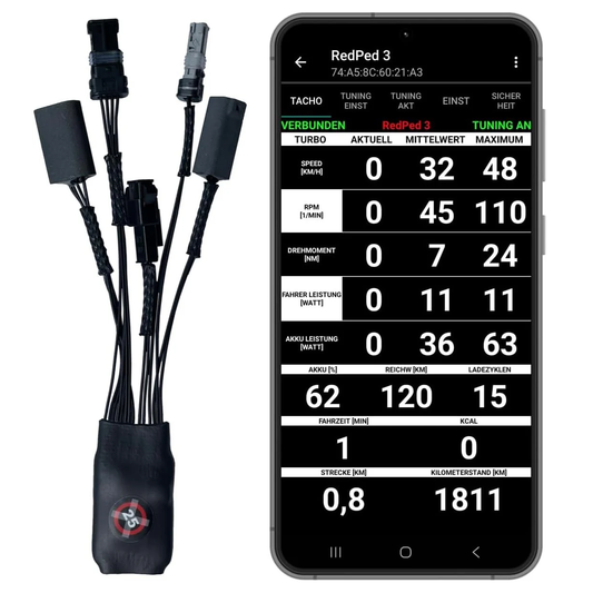 RedPed 3 for Bosch Gen2-Gen4 Tuning Module E-Bike (NOT Bosch Smart)
