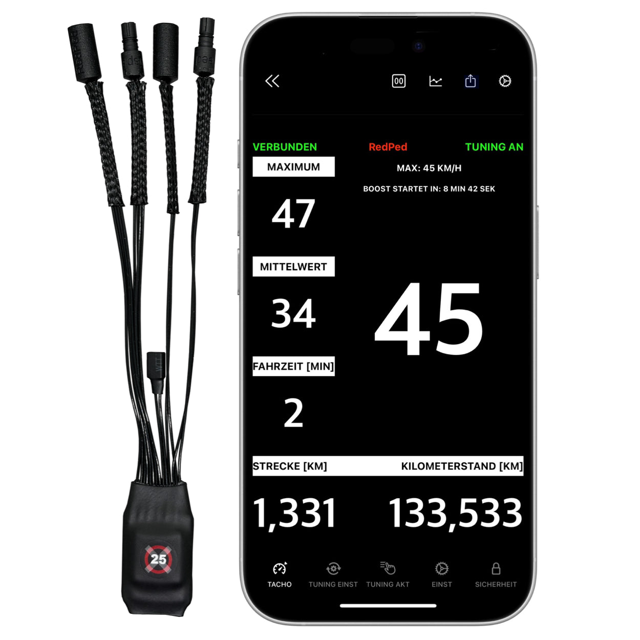 RedPed für Bosch Smart System BES3 Gen4 Tuning E-Bike (NICHT für Ventilmagnet)